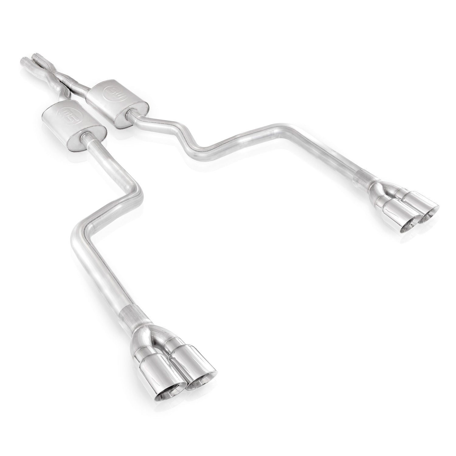 2008-14 Dodge Challenger Stainless Works Catback Dual Chambered Mufflers Factory & Performance Connect