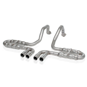 1997-04 Corvette Stainless Works Axleback Dual Chambered Round Style Mufflers Factory Connect