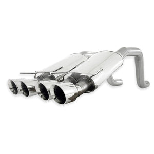 2006-13 Corvette Z06/Zr1 Stainless Works Axleback Dual Turbo Chambered Mufflers Quad Tips Factory Connect